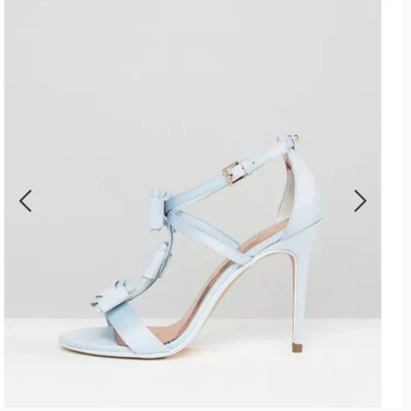 Ted Baker Appolini Light Blue Bow Heeled Sandals size 39 / 8 nwt - Picture 4 of 11